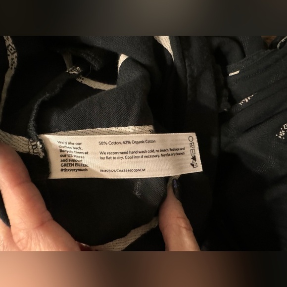 Eileen Fisher Classic Aztec Bateau Neck Nomadic Stripe Shift Dress - Picture 9 of 10